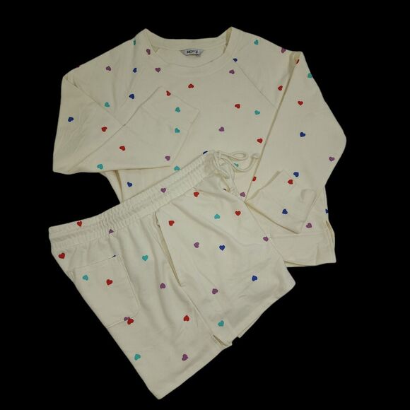 Wildfox Relaxed Fit Super Soft‎ Sweatshirt And Short Lounge Set Size L - Picture 9 of 14